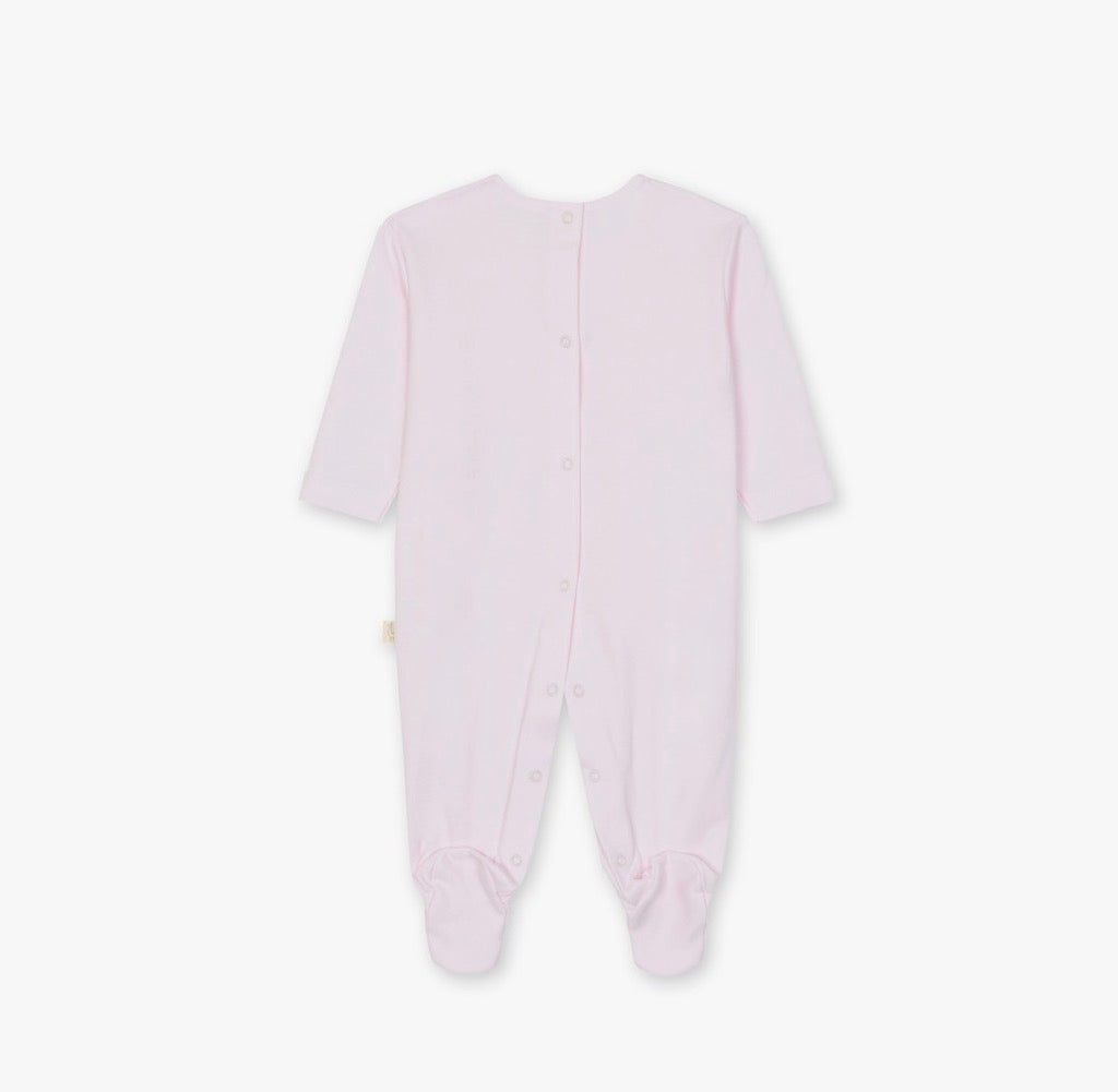 Baby Gi - Velour heldrakt - Lysrosa - Jente - 1-6 mnd