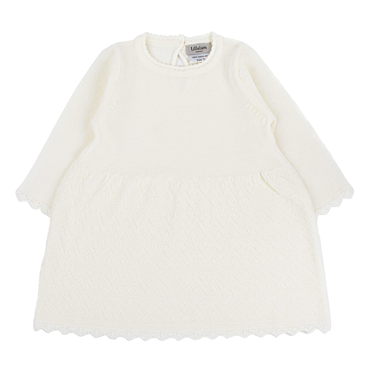 Lillelam - Kjole - Hjerte - White - Jente - 80-86 cm