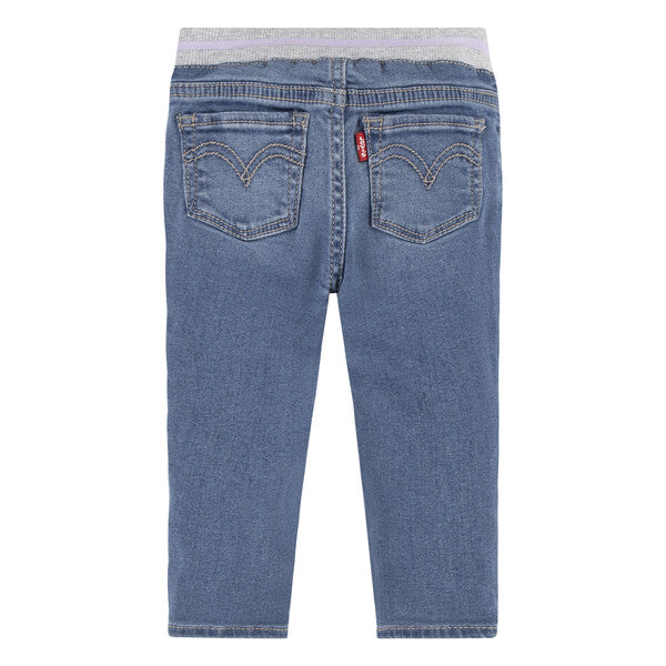 Levi’s – Denimbukse med strikk i livet – Blå – Jente – 0-3 år
