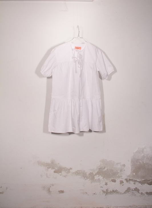 Designers Remix Claire puffkjole i cream for jente 12–16 år