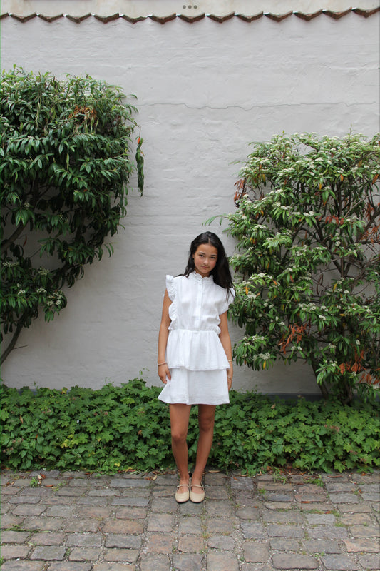 Designers Remix Lana skjortekjole i cream for jente 12–16 år