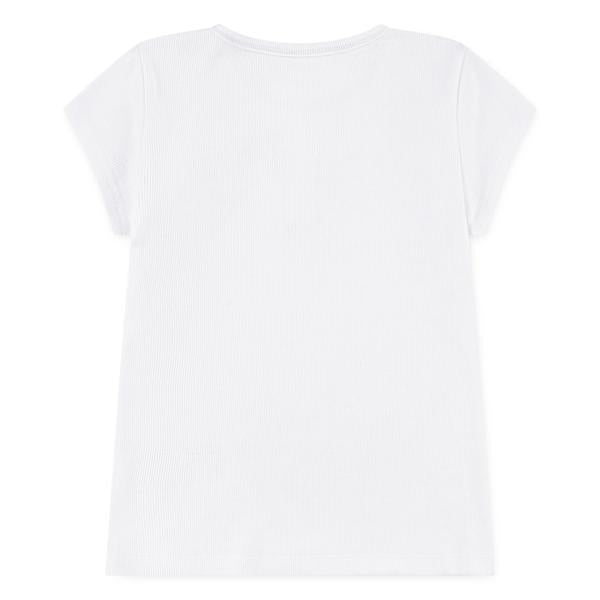 Abercrombie – T-skjorte med brodert logo – Hvit – Jente – 7-16 år