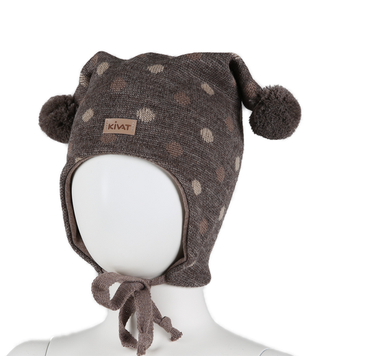 Kivat - Lue med Skinnlapp - Beige - Unisex - 1-8 år