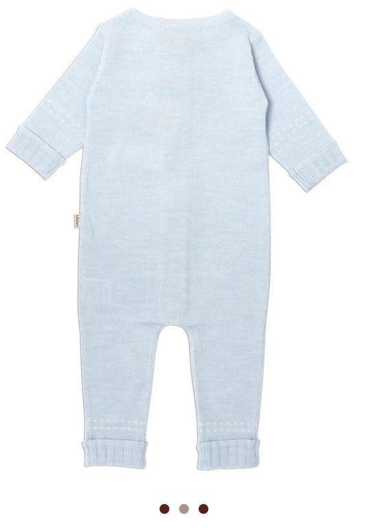Lillelam – Tynn Classic Ulldress – Himmelblå – Gutt – 0-1.0-1.5 år