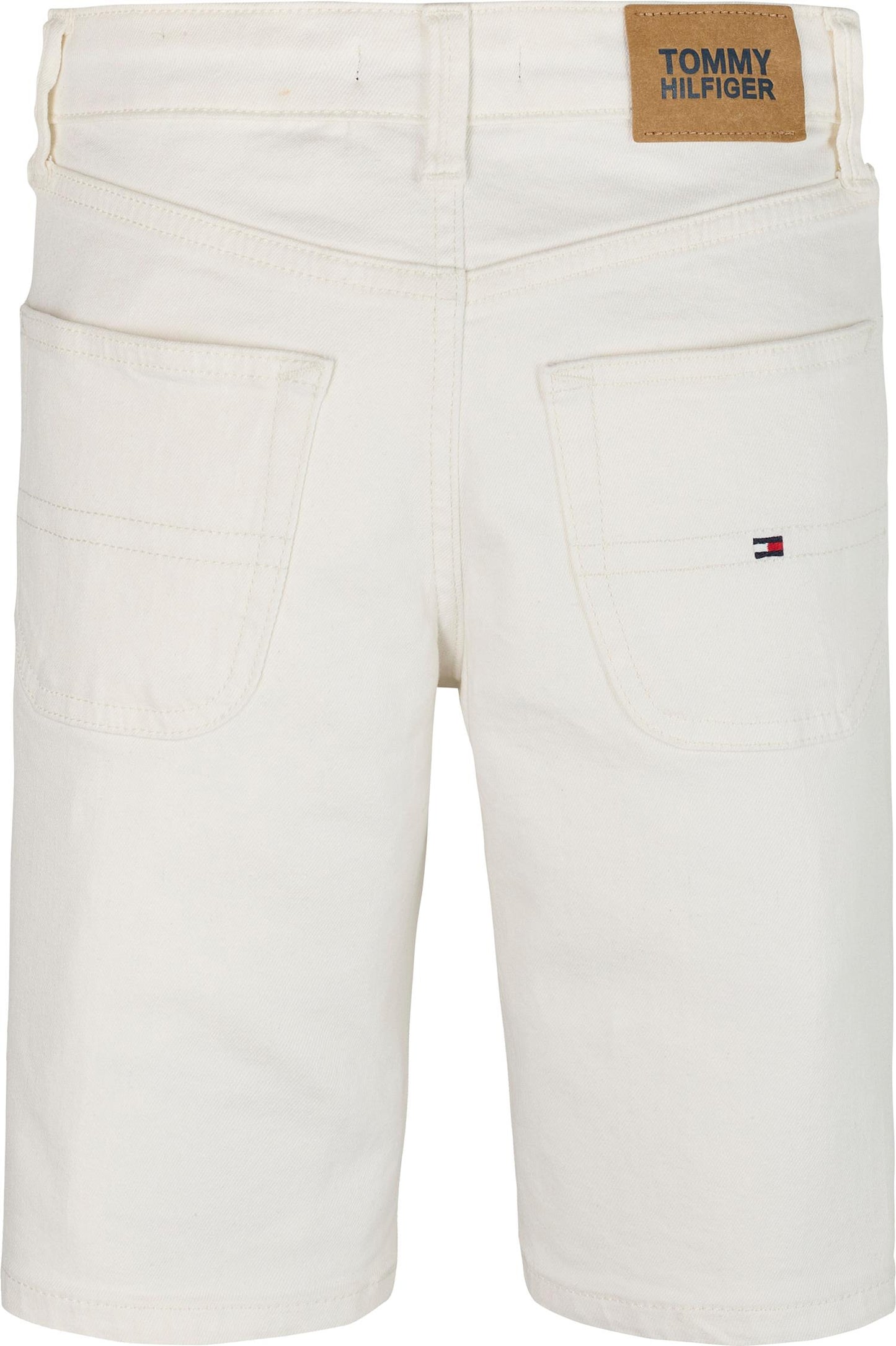 Hvit dongeri shorts