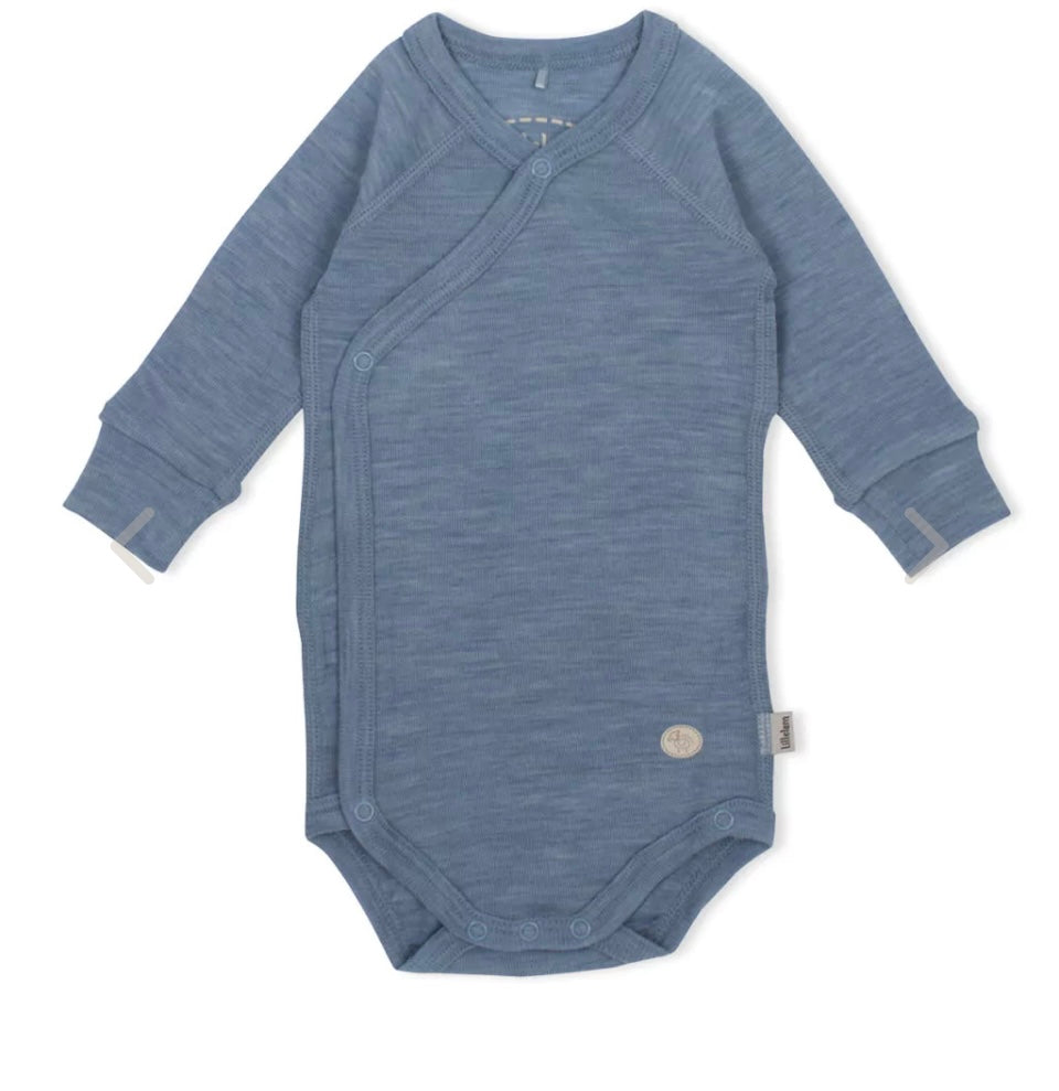 Lillelam - Ullbody - Mini - Mellomblå - Gutt - 56-68 cm