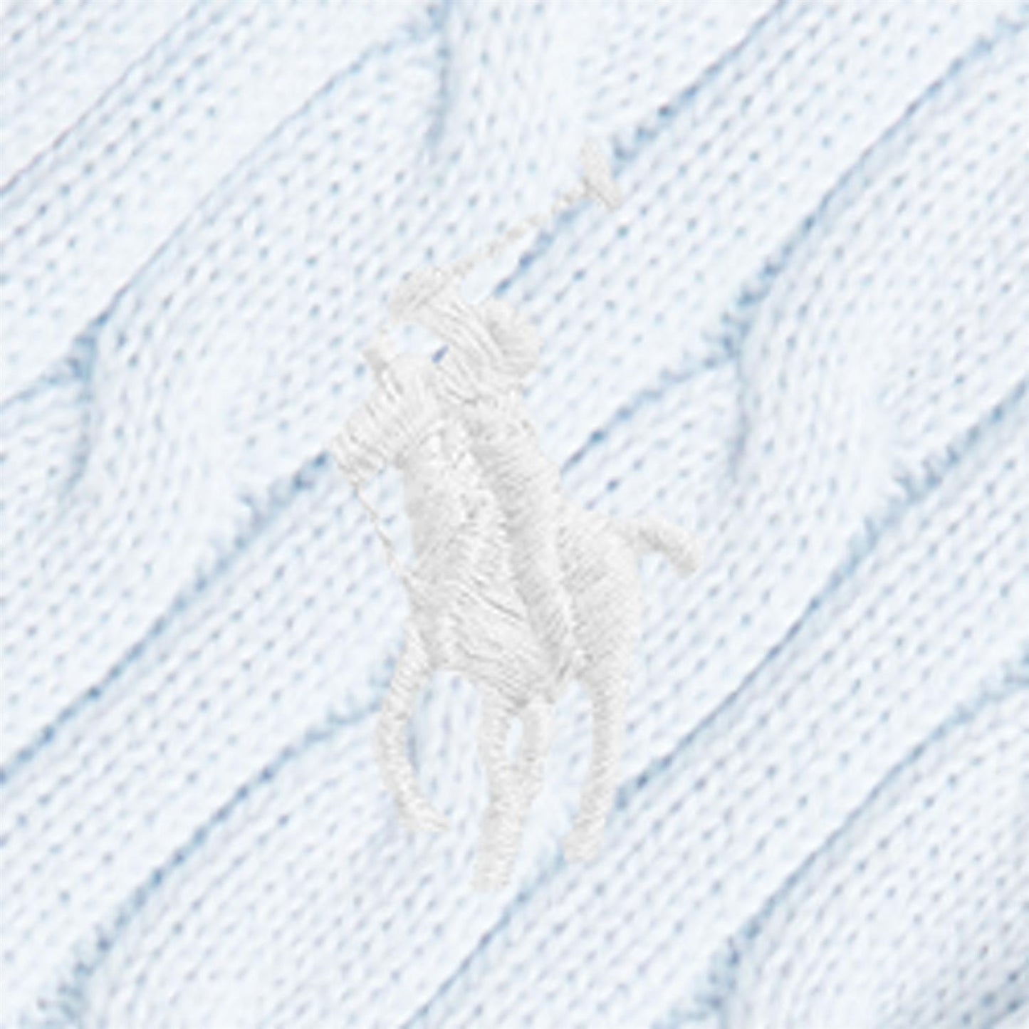 Polo Ralph Lauren – 2 Delt Strikkesett i Bomull – Lyseblå – Gutt – 0-1 år