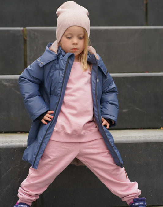 Kattnakken - Boblejakke sludd - Blå - Unisex - 3-6 år