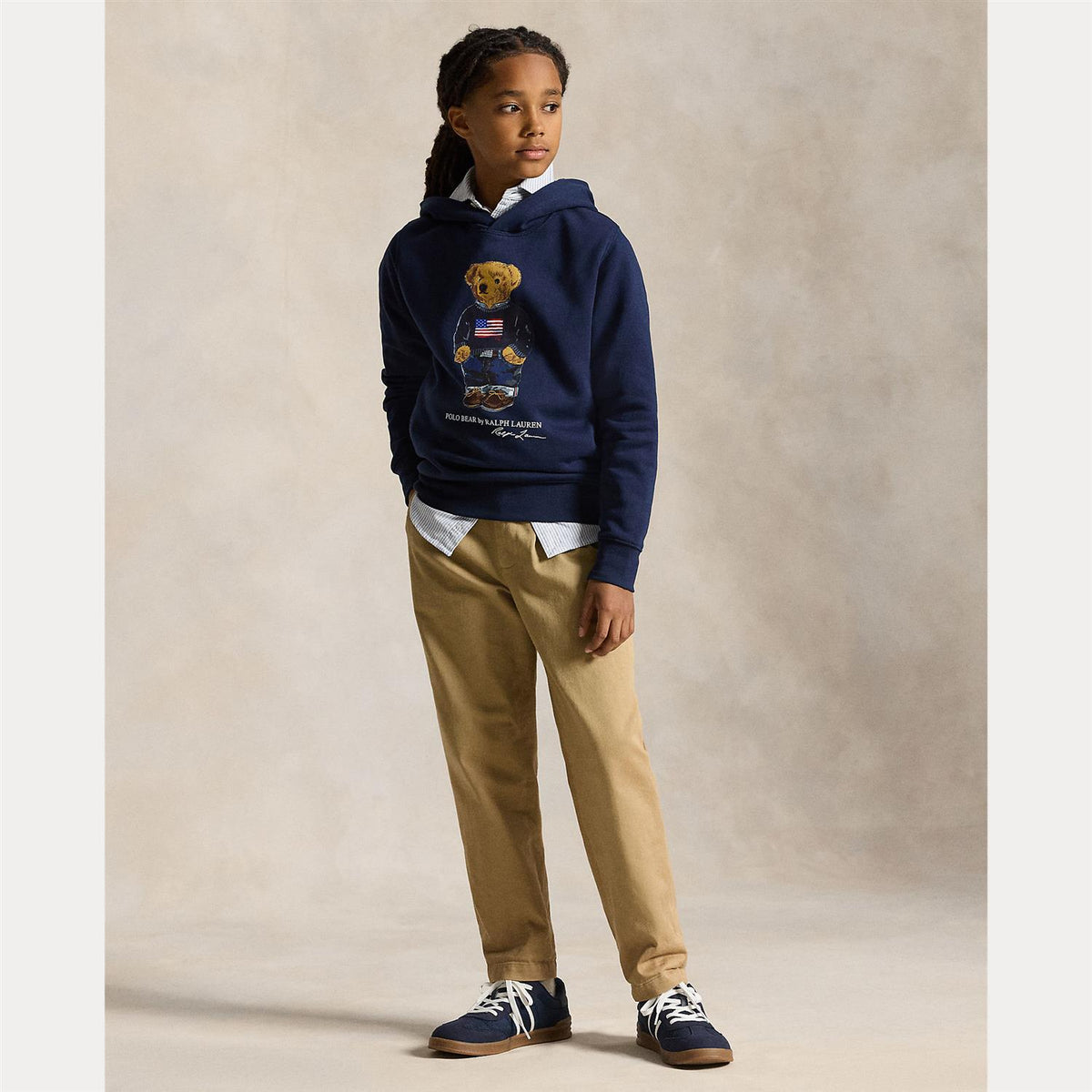 Polo Ralph Lauren – Hettegenser med bamsemotiv – Blå – Gutt – 8-20 år