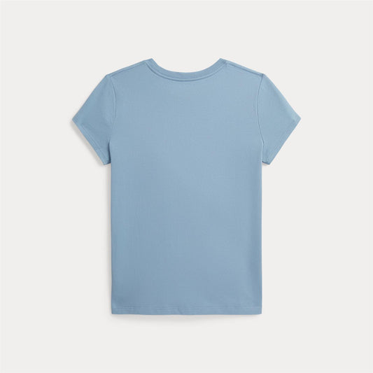 Polo Ralph Lauren – T-skjorte med brodert hest – Blå – Jente – 7-16 år