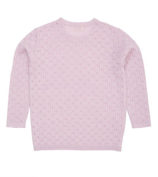 Copenhagen Colors -Merino Classic Pointelle Blouse - Lilla - Jente - 4-12 år