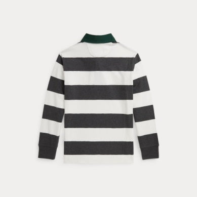 Polo Ralph Lauren – Langermet rugbygenser med striper og bamse – Gutt – 10–20 år