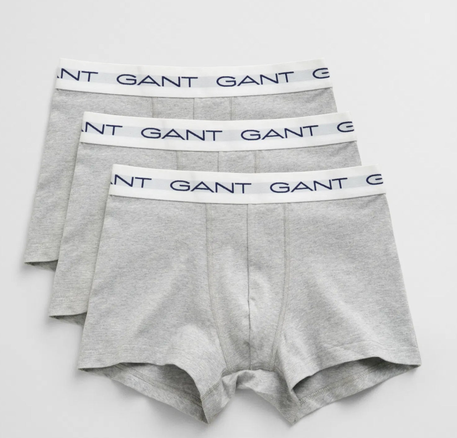 Grå 3-pack Gant boxere med logostrikk gutt 9–16 år