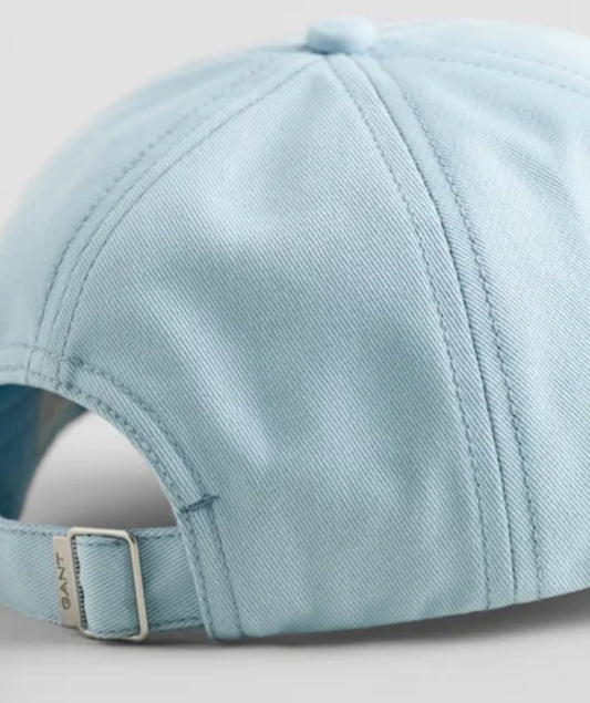 Lyseblå GANT-caps med brodert logo og justerbar spenne – Unisex