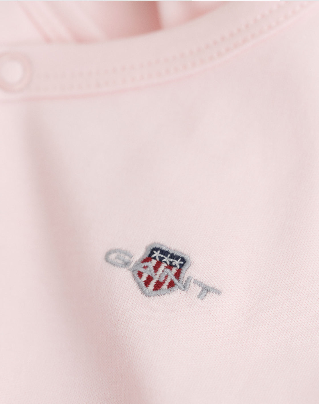 Rosa Gant Shield body i økologisk bomull jente 1–18 mnd