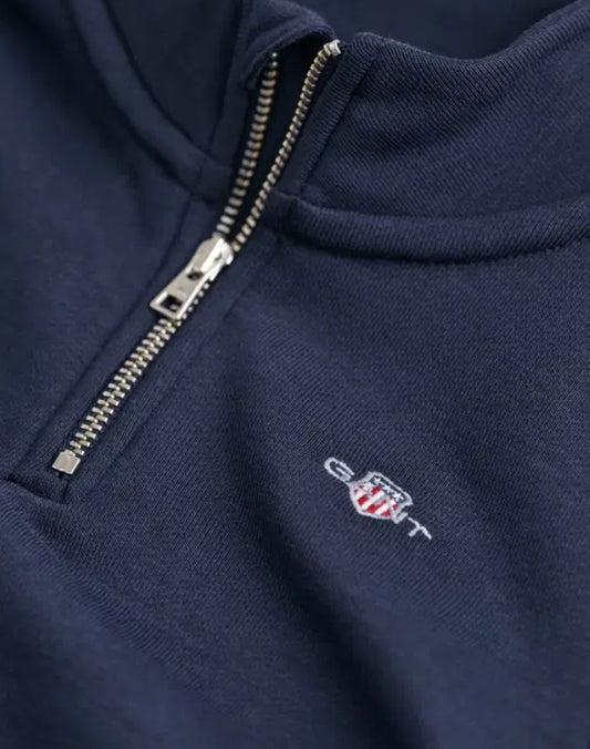 Gant Shield Cotton Half Zip genser blå gutt