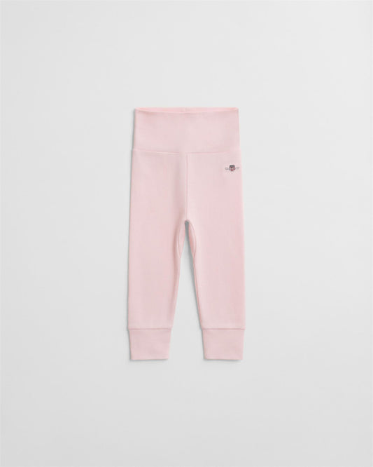 Rosa Gant Shield leggings i økologisk bomull jente 1–9 mnd