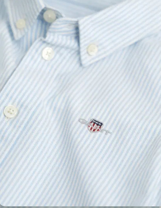 Gant skjorte stripet blå gutt 2–8 år