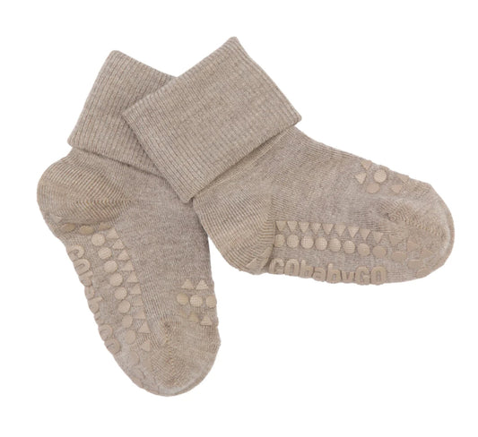 Bambussokker med antiskli – Beige – Unisex