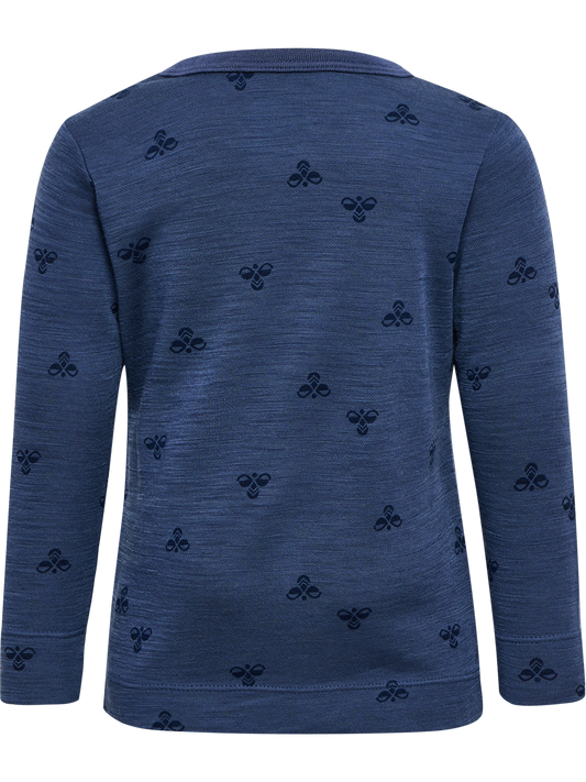 Hummel Mini Wool T-shirt i blå farge – Gutt 4–8 år