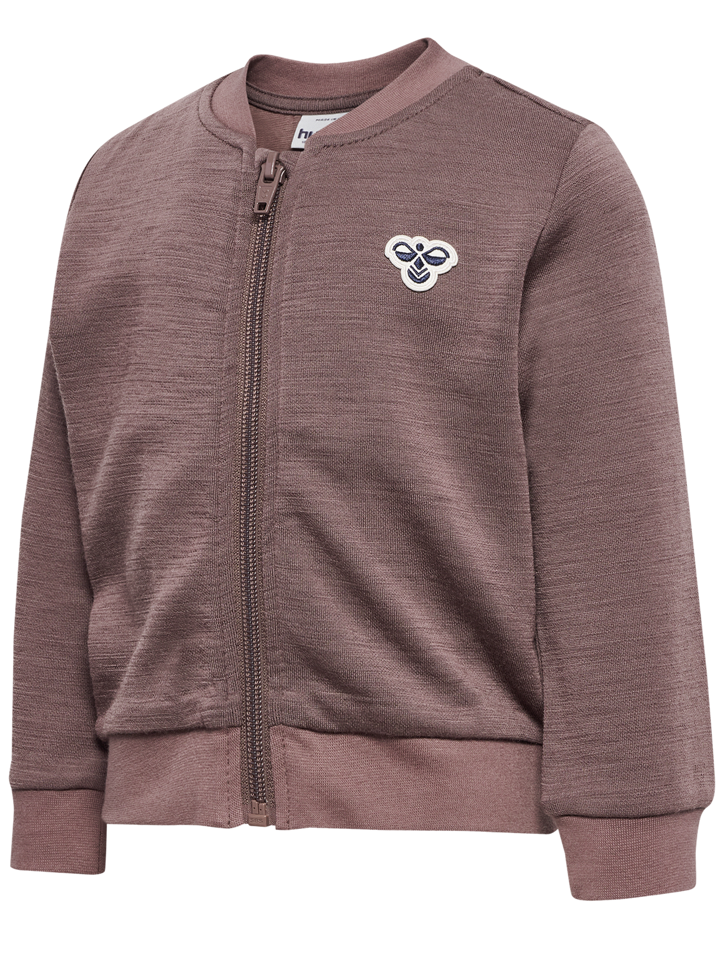 Hummel Mini Wool Zip Jacket i gammelrosa farge – Jente 1–8 år