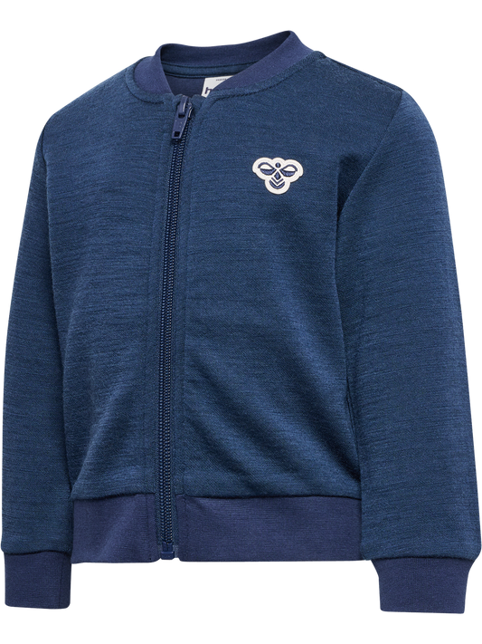 Hummel Mini Wool Zip Jacket i mørk blå farge – Gutt 1–8 år