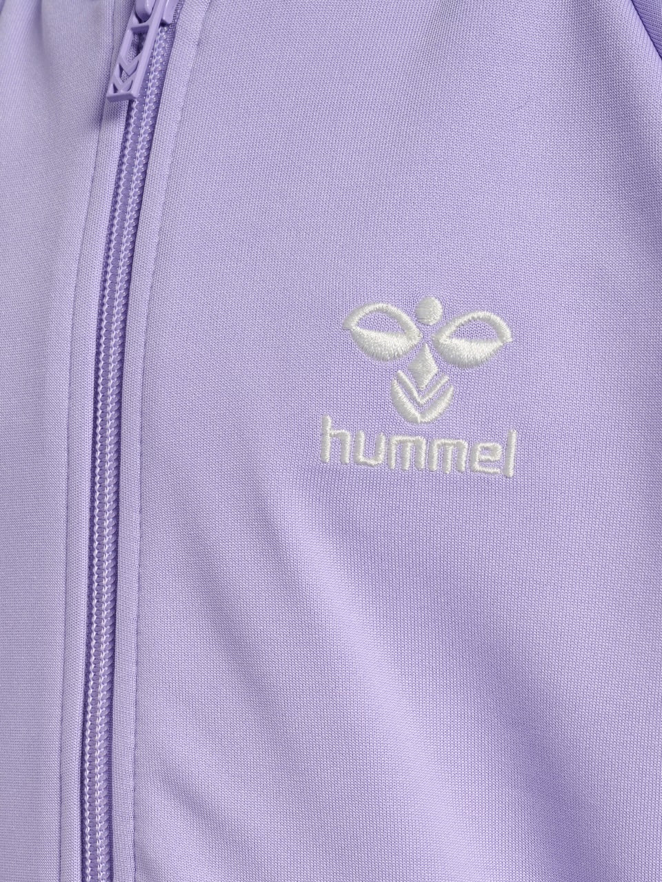 Noma treningsjakke med glitterstriper fra Hummel – Lilla – Jente