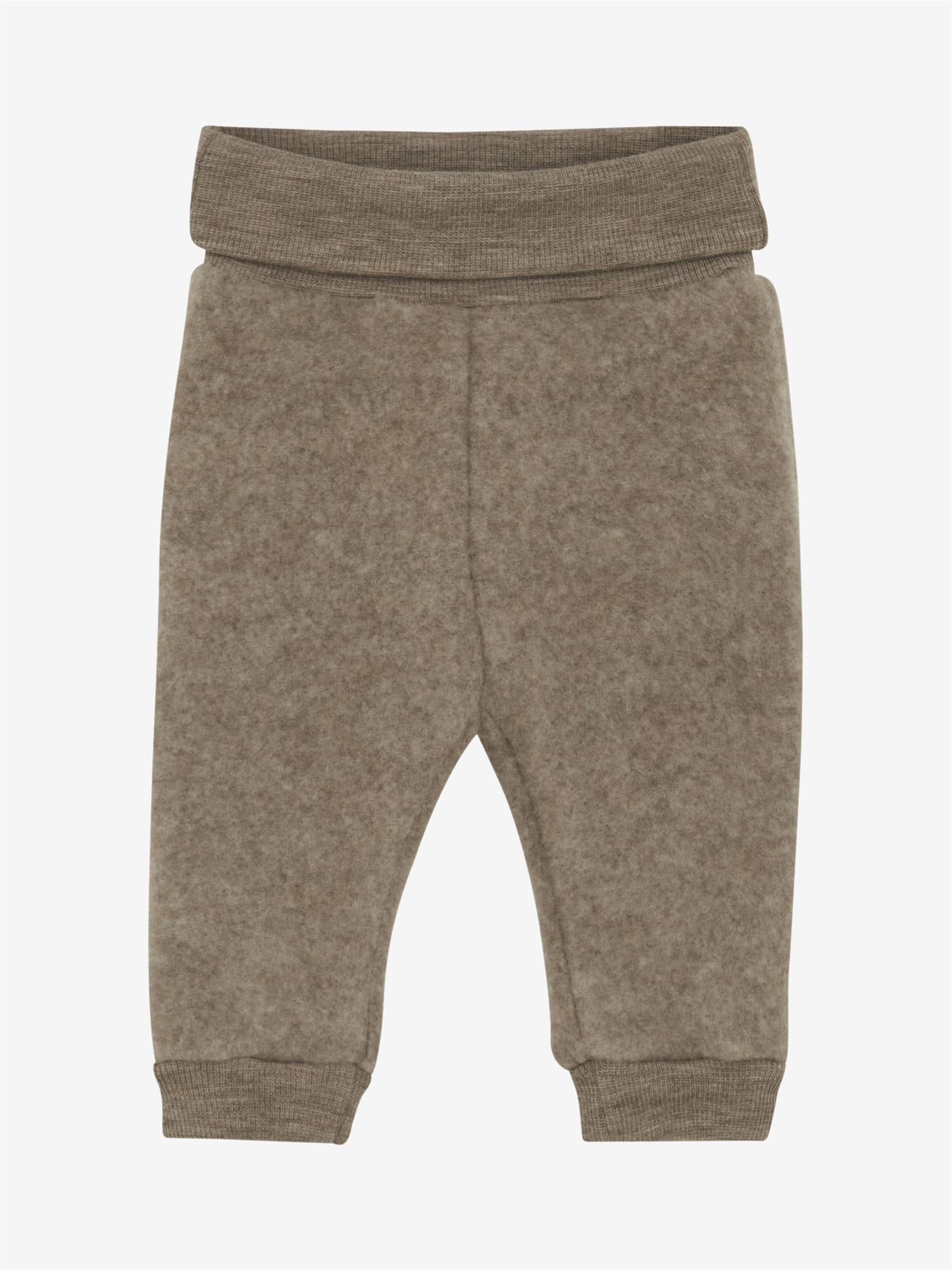 Beige Huttelihut ullfleecebukse unisex 1–18 mnd