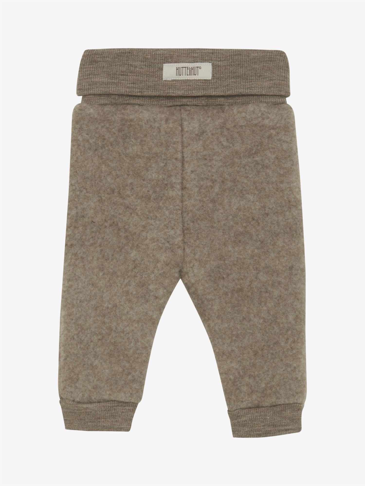 Beige Huttelihut ullfleecebukse unisex 1–18 mnd