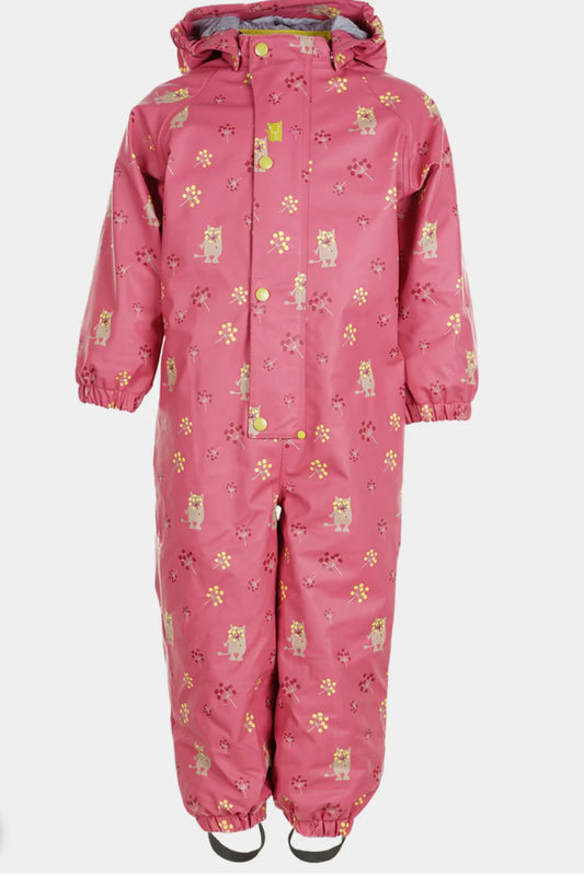 Kattnakken helårsdress Hagl rosa for jente