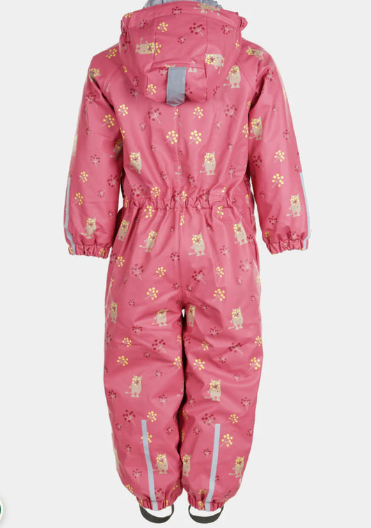 Kattnakken helårsdress Hagl rosa for jente