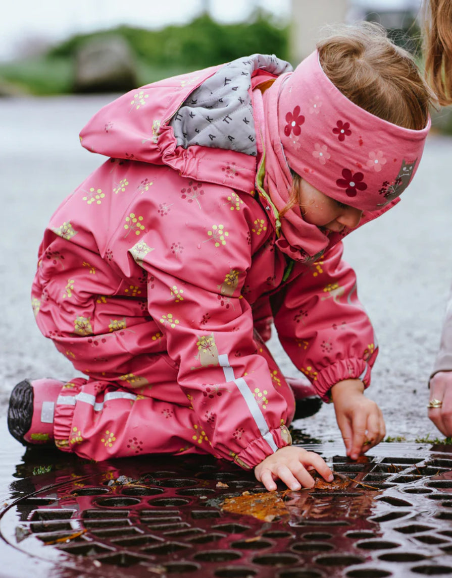Kattnakken helårsdress Hagl rosa for jente