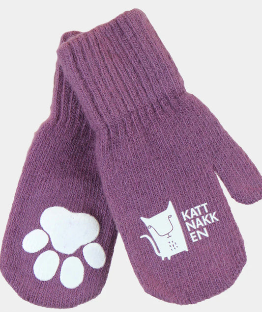 Kattnakken magiske lilla ullvotter med antiskli-pote – jente barn