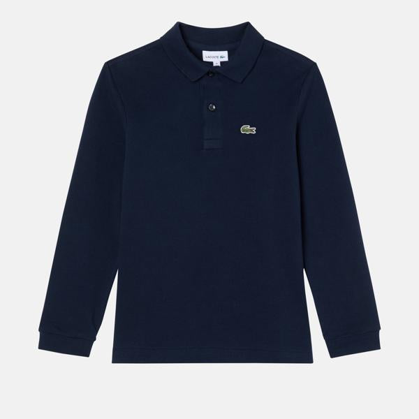 Lacoste langermet pique i mørkeblå for gutt 8–14 år