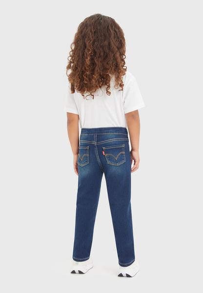 Blå jeans-leggings med strikk i livet fra Levi’s – jente