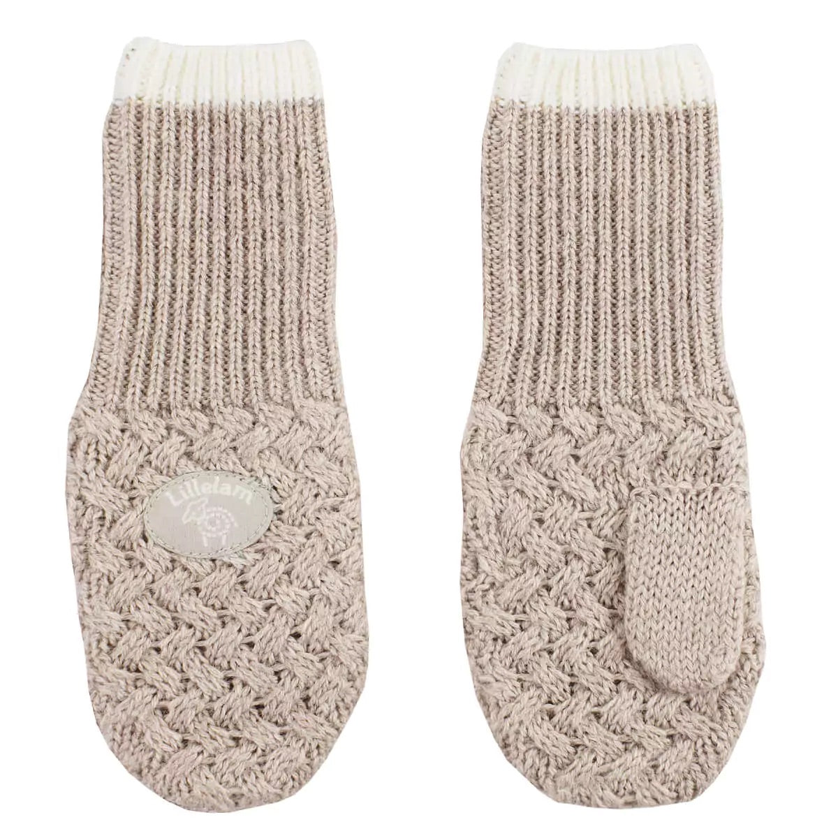 Classic votter i beige fra Lillelam – unisex – 0–2 år – 100% merinoull