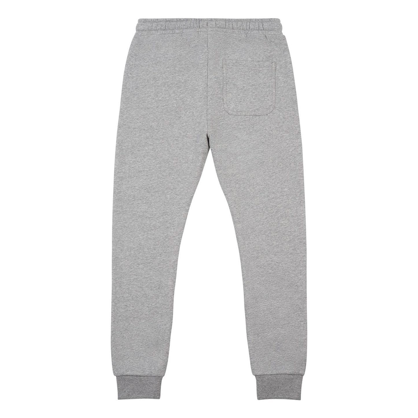 Lyle & Scott grå joggebukse med lommer og gul logo – sett forfra og fra siden.
