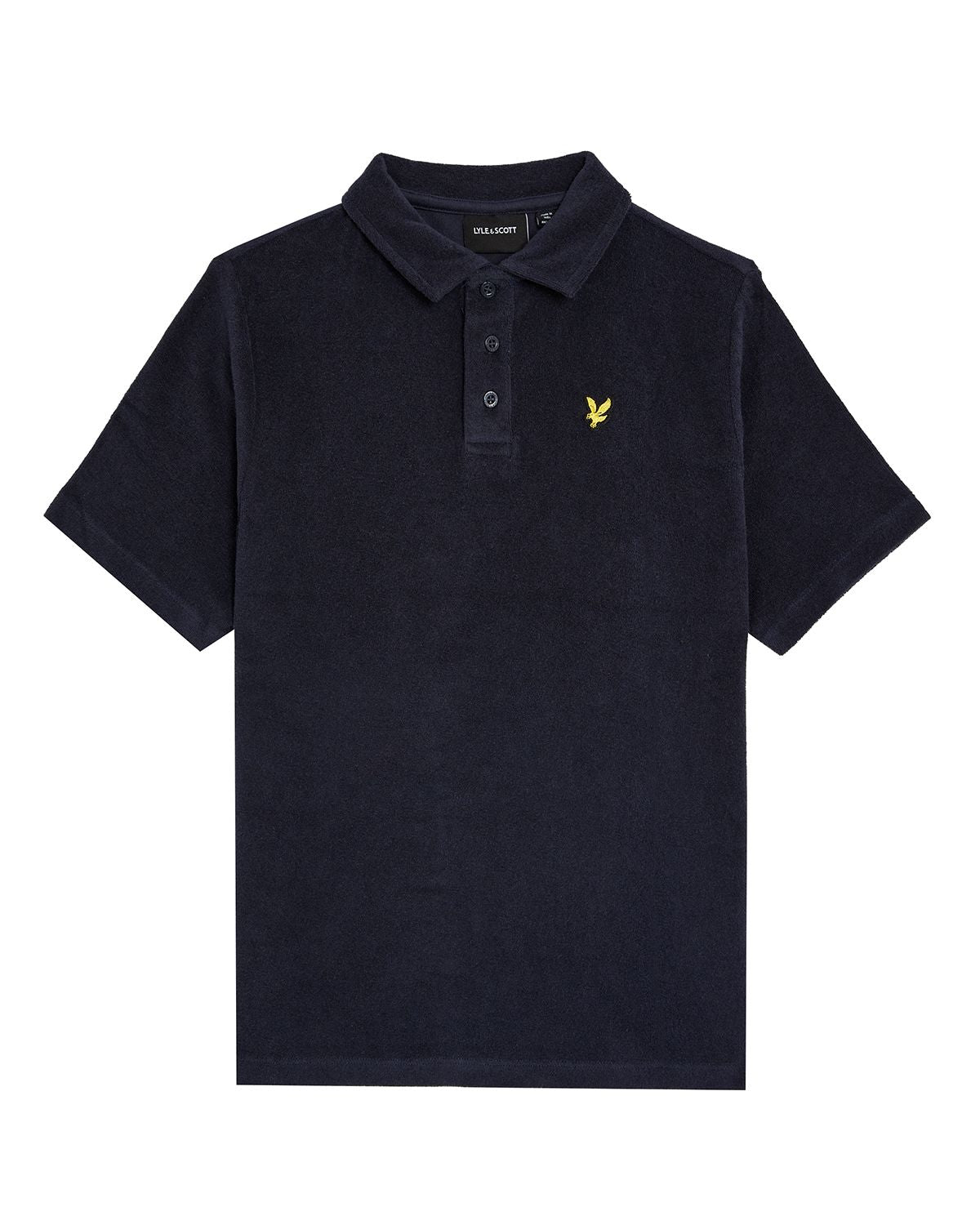 Piqué i frotté fra Lyle & Scott i marineblå – Gutt