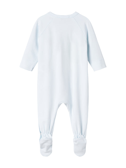 Heldrakt fra MarMar i blå med omslagslukning – Gutt – 0–9 mnd