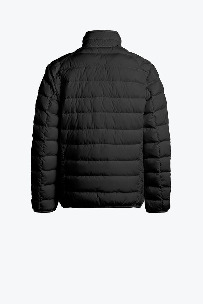 Parajumpers Ugo svart dunjakke for gutt med glidelås og høy hals