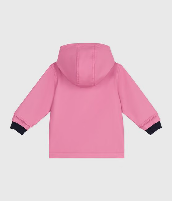 Regnjakke fra Petit Bateau i rosa for jente.