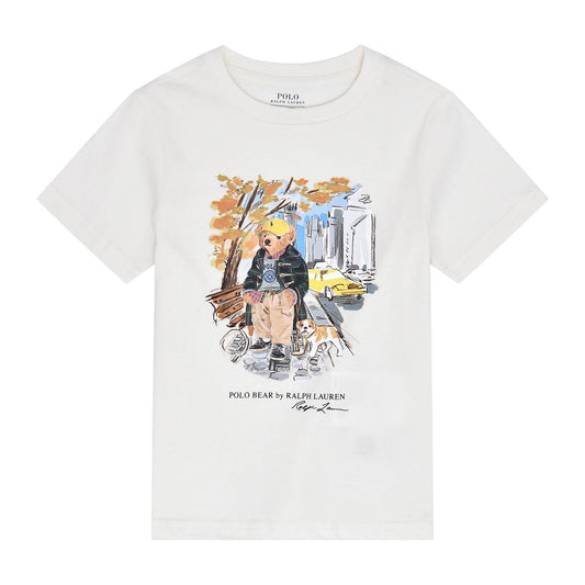 Polo Ralph Lauren bamse T-skjorte i hvit til gutt 8–20 år ungdom