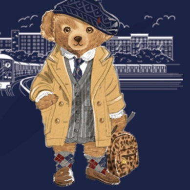 Polo Ralph Lauren bamse t-skjorte i mørkeblå farge for jente