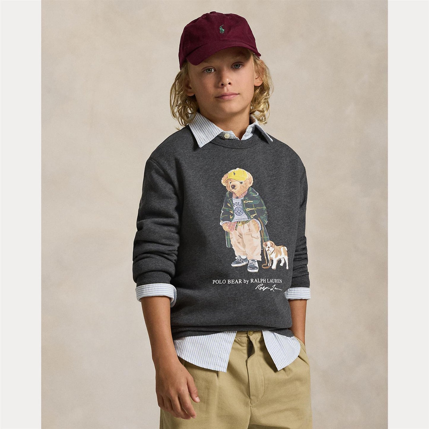 Polo Ralph Lauren bamsegenser i grå til gutt 8–20 år