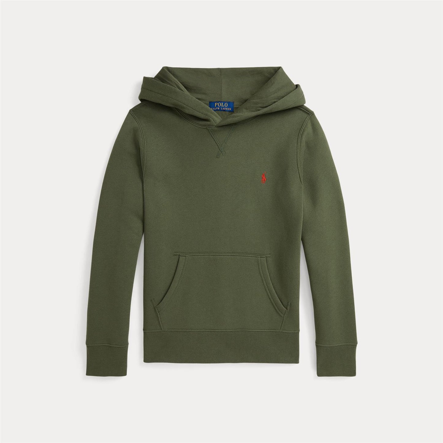 Grønn college hettegenser med rød Polo-hest fra Polo Ralph Lauren – unisex