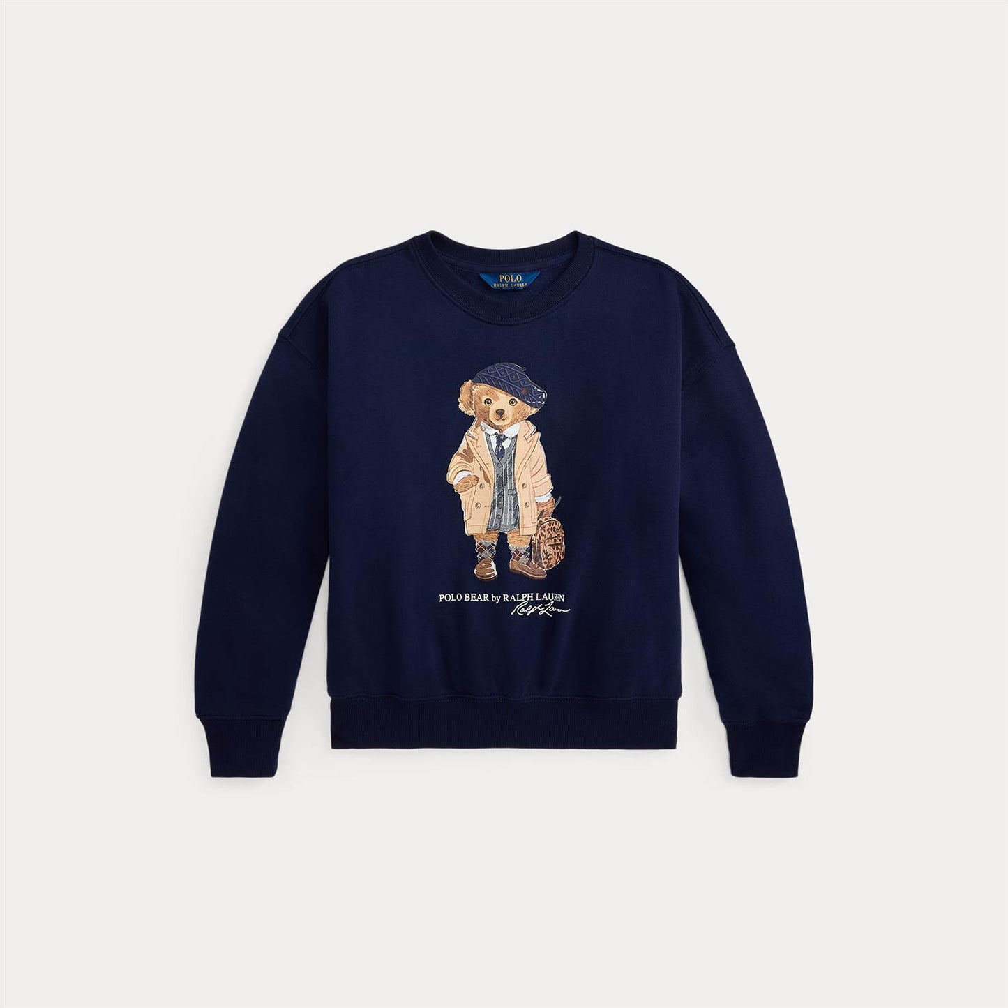 Polo Ralph Lauren genser i blå med bamsemotiv for jente 12–16 år