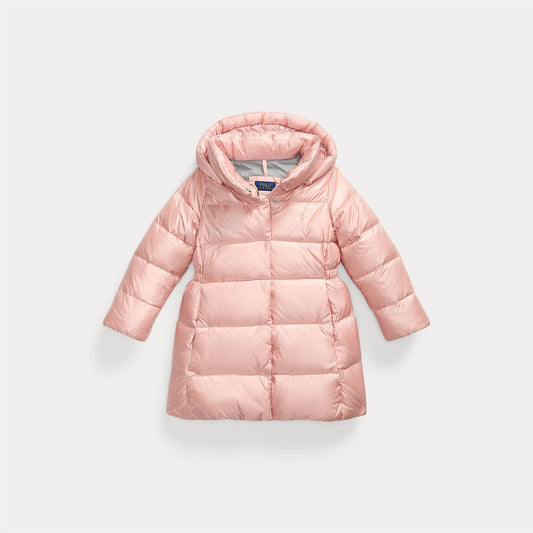 Polo Ralph Lauren kåpe med hette i rosa for jente