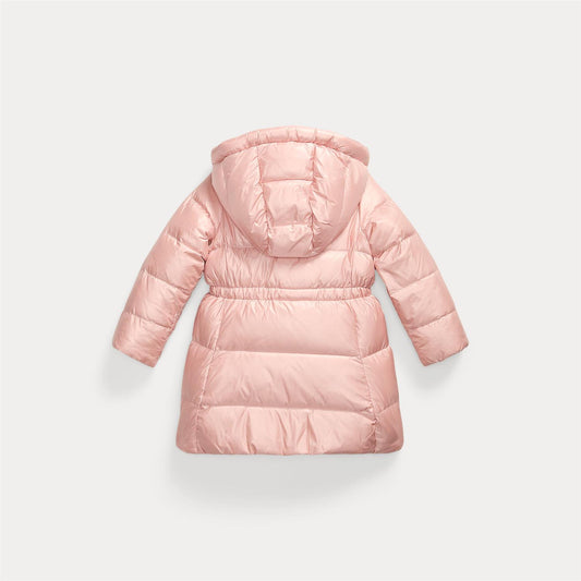 Polo Ralph Lauren kåpe med hette i rosa for jente