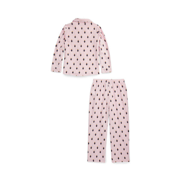 Polo Ralph Lauren todelt pyjamas i rosa med bamsemotiv – Jente – 10–14 år