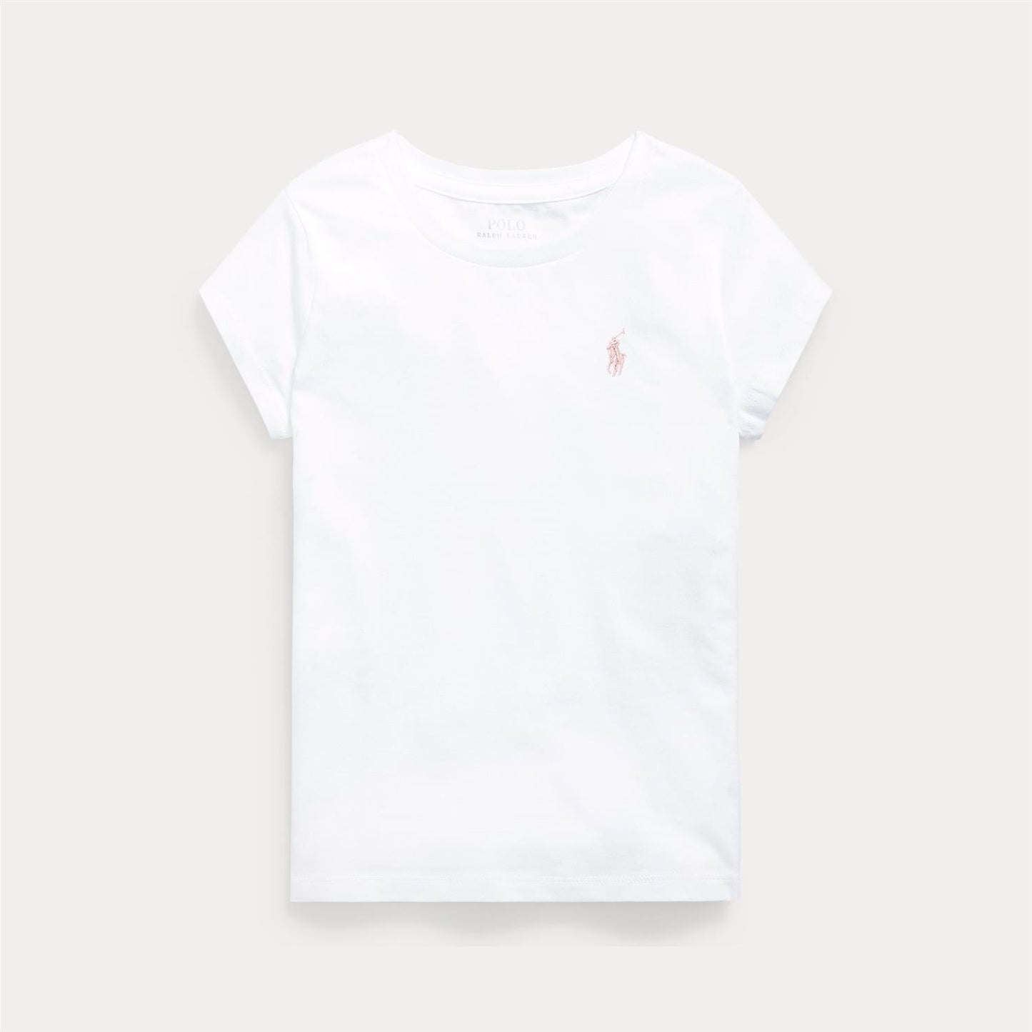 Polo Ralph Lauren hvit T-skjorte jente 7–16 år med hvit logo